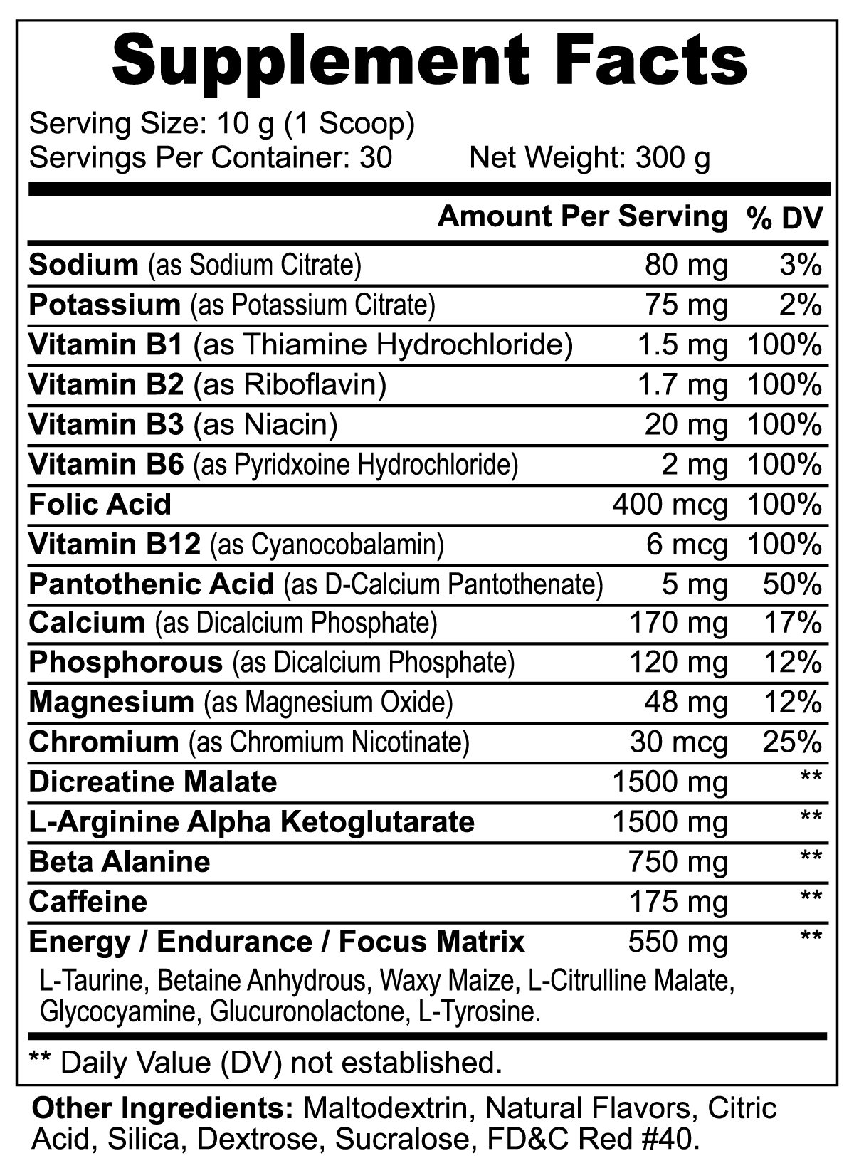 Nitric Shock Pre-Workout-Pulver (Fruchtpunsch)