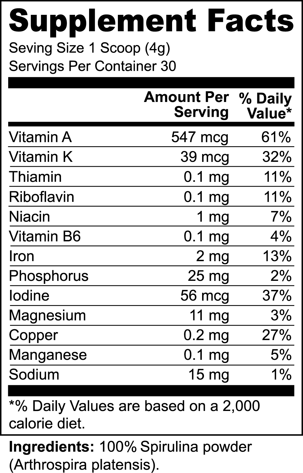 Spirulina Pulver