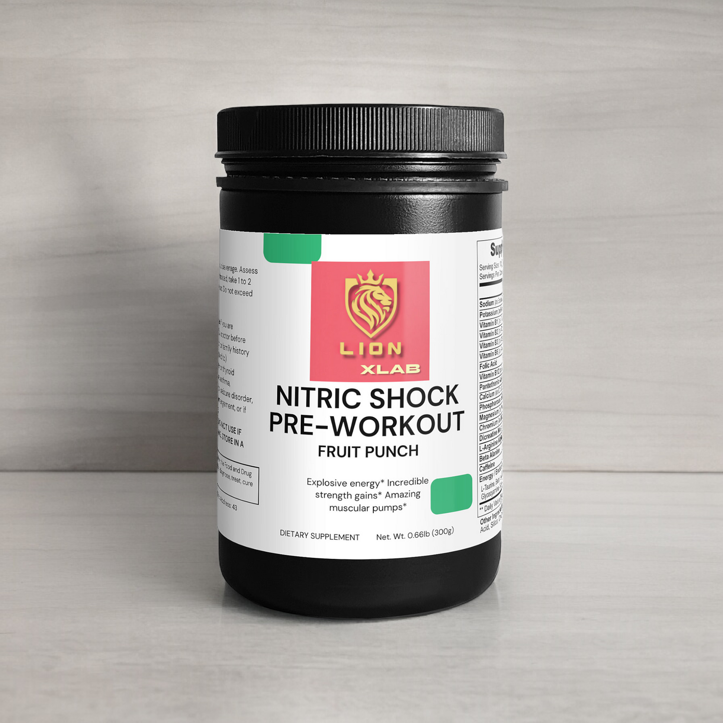 Nitric Shock Pre-Workout-Pulver (Fruchtpunsch)