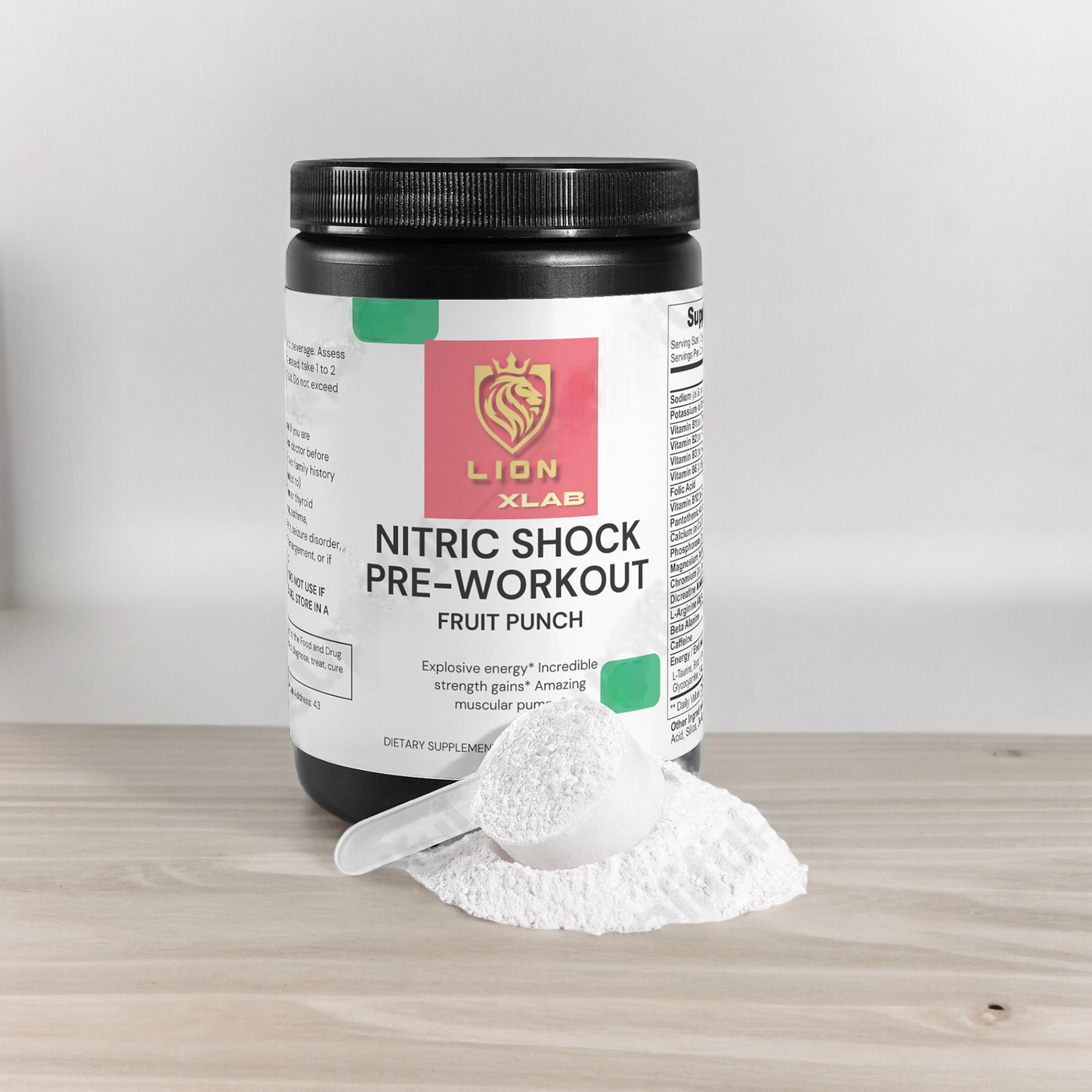 Nitric Shock Pre-Workout Powder (Fruit Punch)