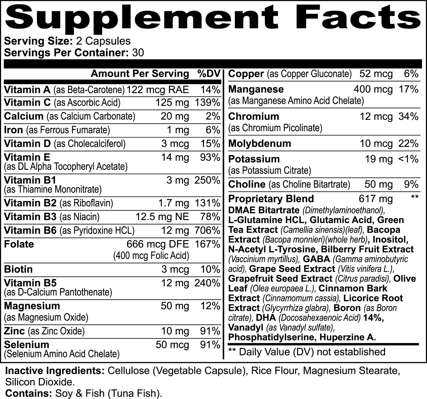 Nootropic Brain & Focus Formula